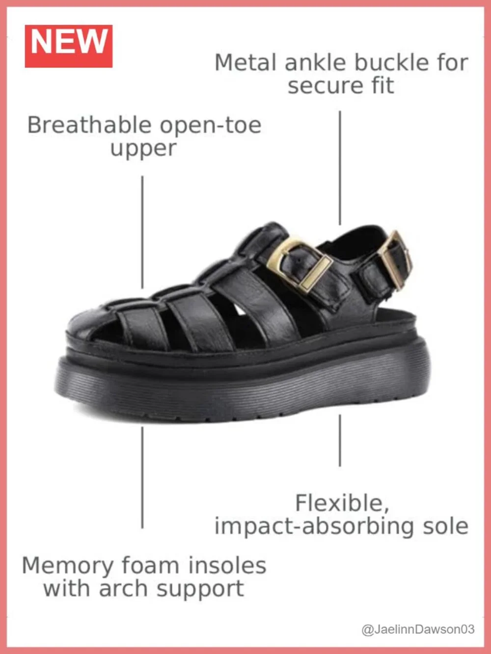 Women's Platform Wedge Sandals Adjustable T-Strap Cushioned